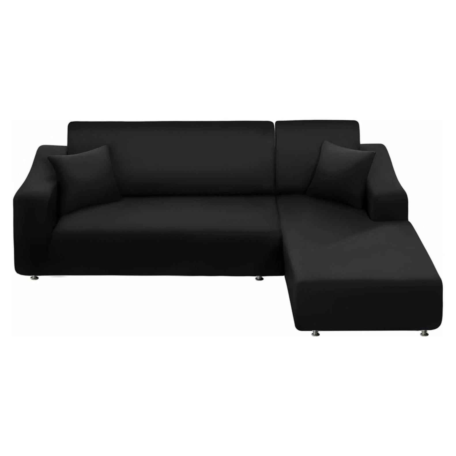 Funda de Sofá NAISI Universal 3 Plazas + 3 Plazas Negra