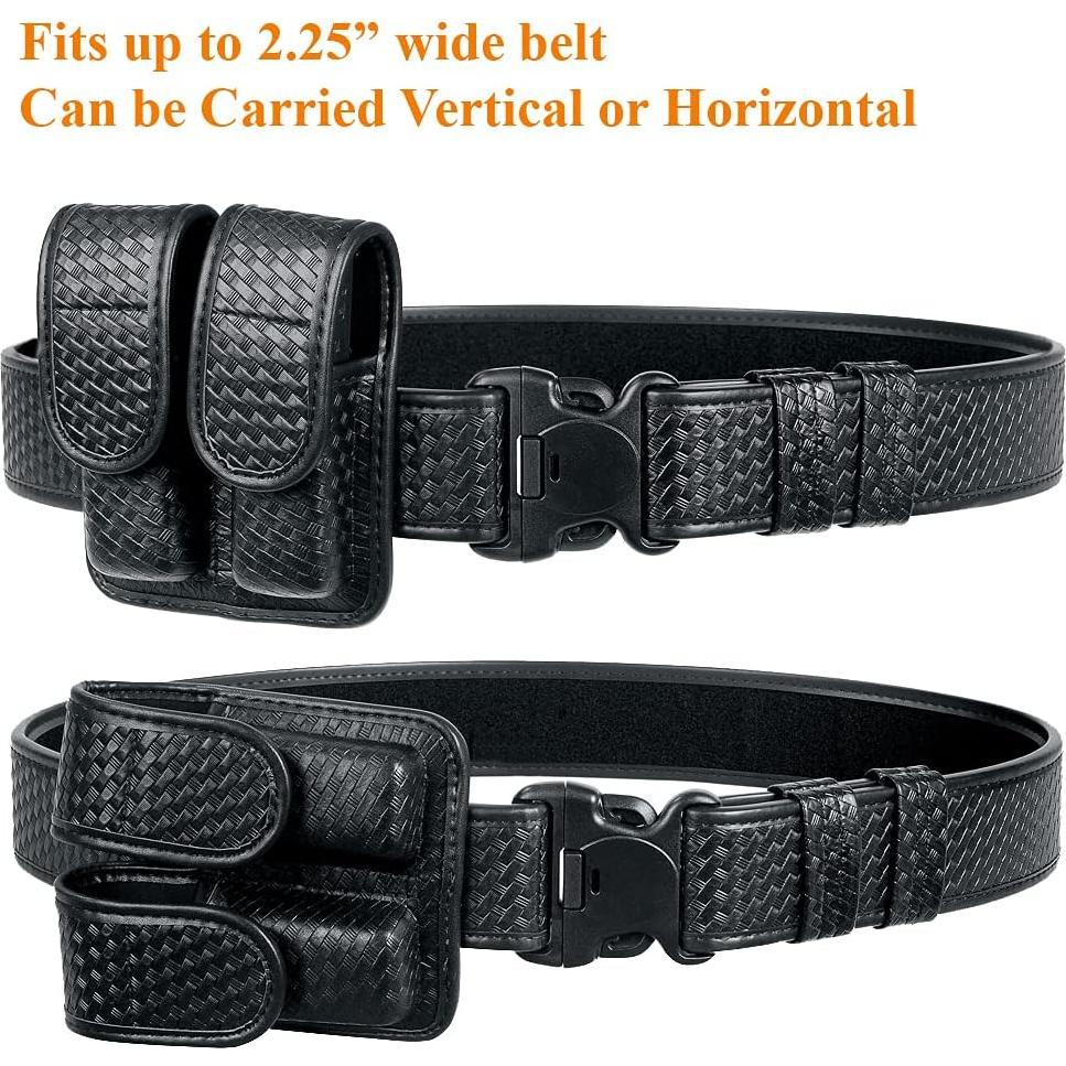 Funda Doble Cargador TAFTACFR Cuero Canasta 9mm .40