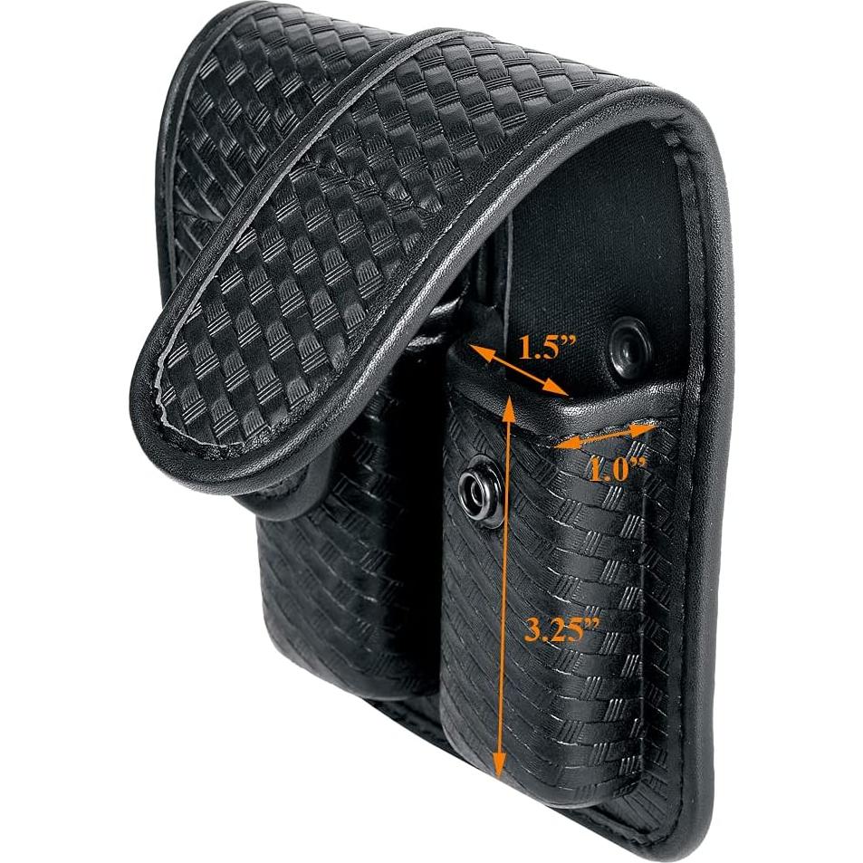 Funda Doble Cargador TAFTACFR Cuero Canasta 9mm .40