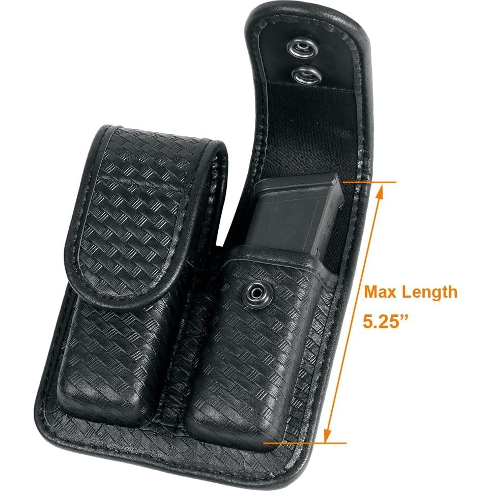 Funda Doble Cargador TAFTACFR Cuero Canasta 9mm .40
