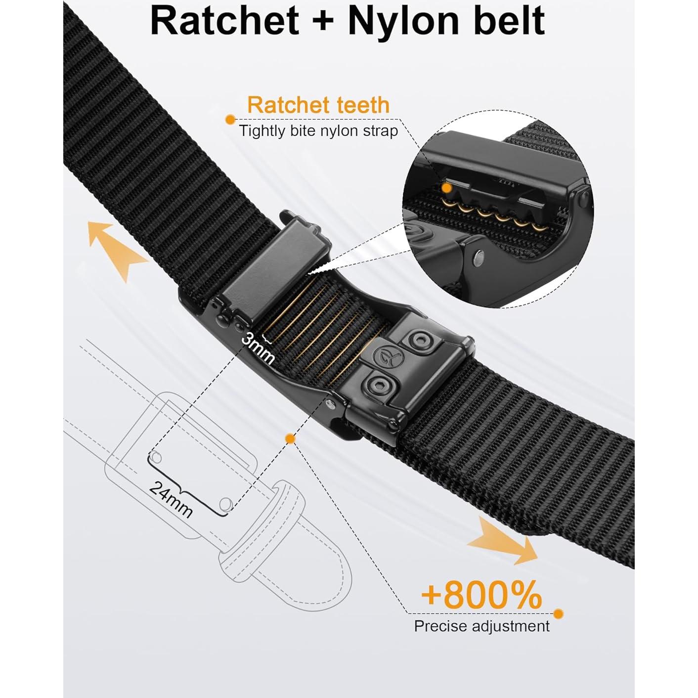 Cinturón de Nylon JUKMO para Hombre 3,81 cm Ajustable