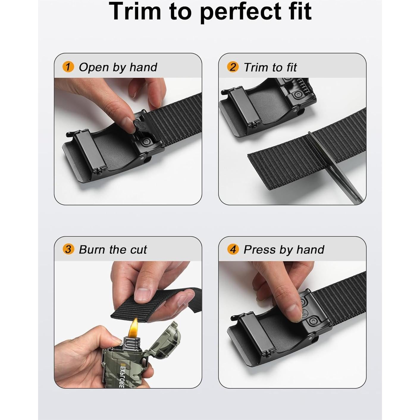 Cinturón de Nylon JUKMO para Hombre 3,81 cm Ajustable