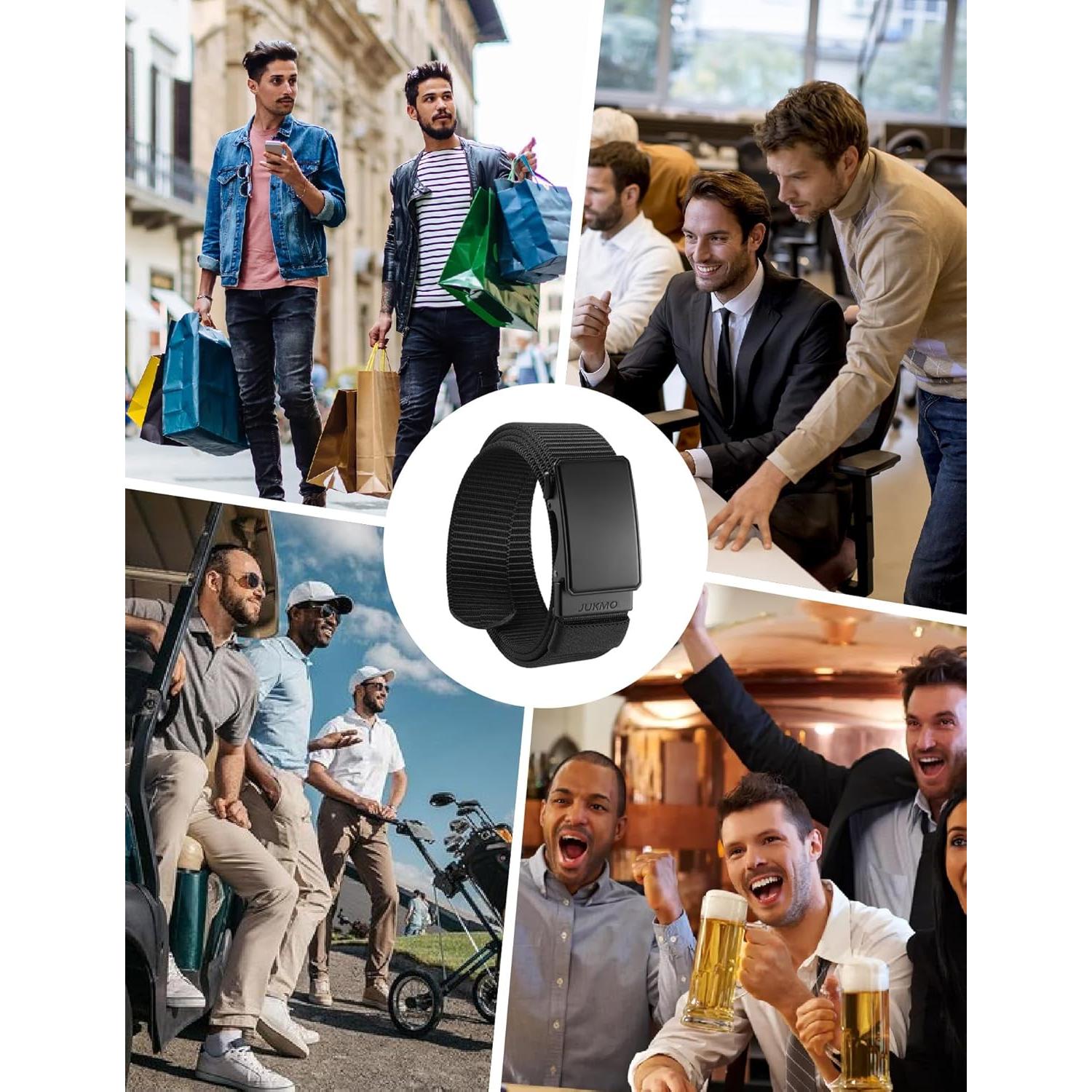 Cinturón de Nylon JUKMO para Hombre 3,81 cm Ajustable