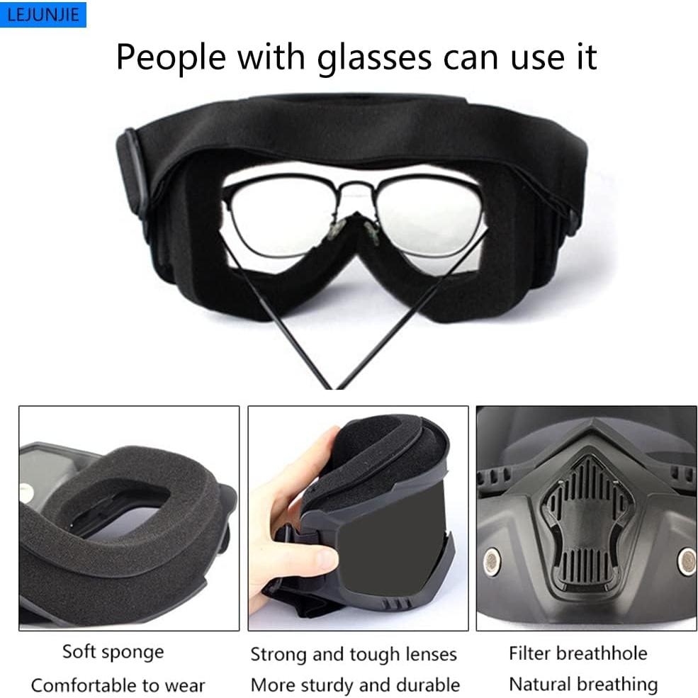 Casco Táctico LEJUNJIE MICH con Gafas Desmontables 700g