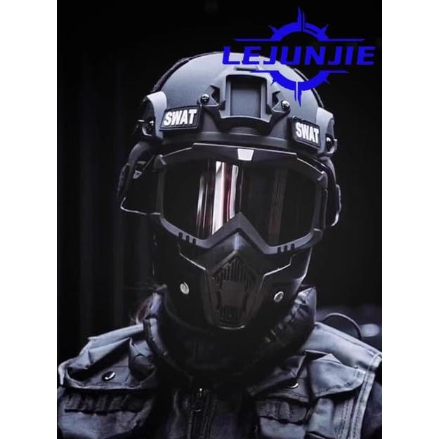 Casco Táctico LEJUNJIE MICH con Gafas Desmontables 700g