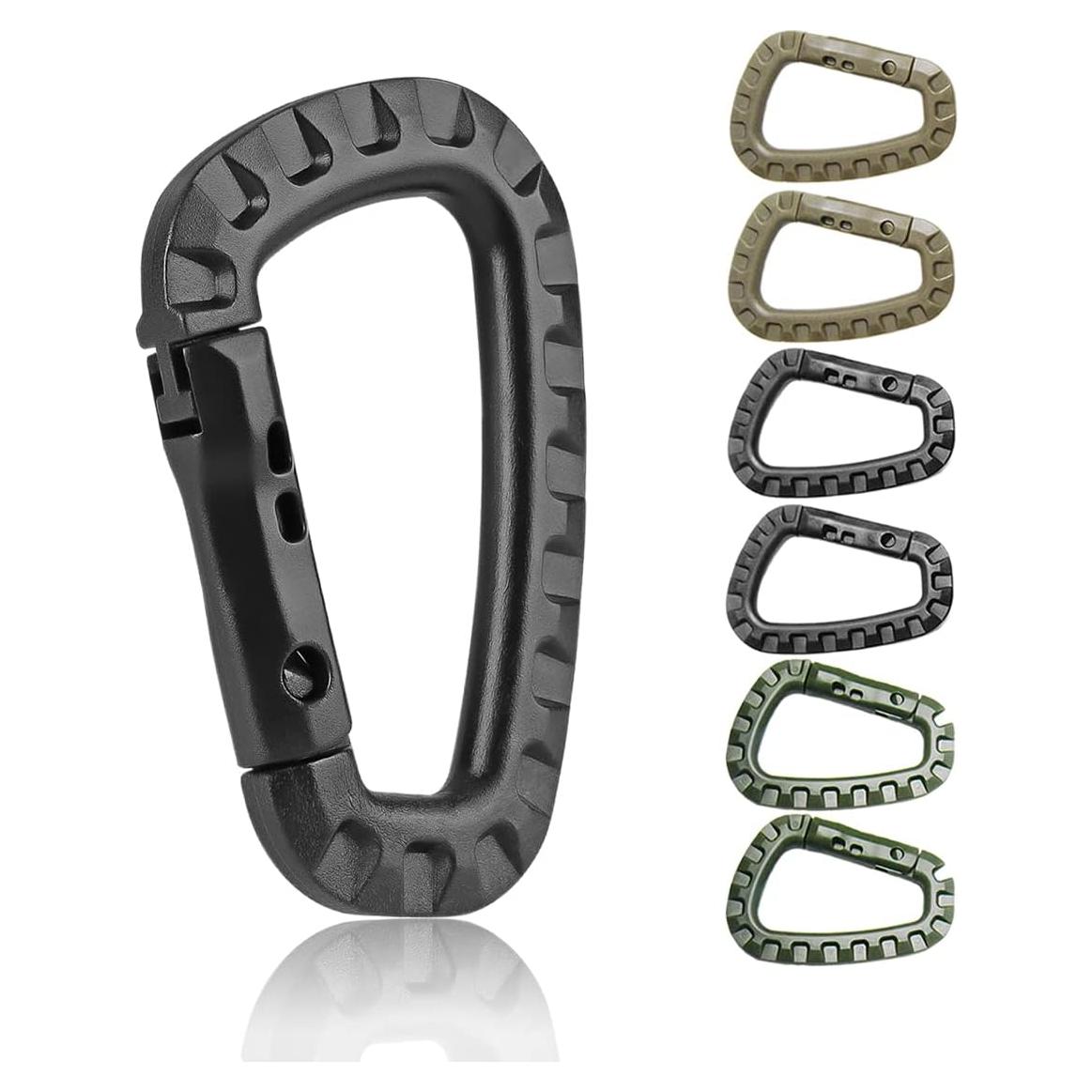 Clip de Llavero CooBigo D-Ring Plástico 6 Piezas