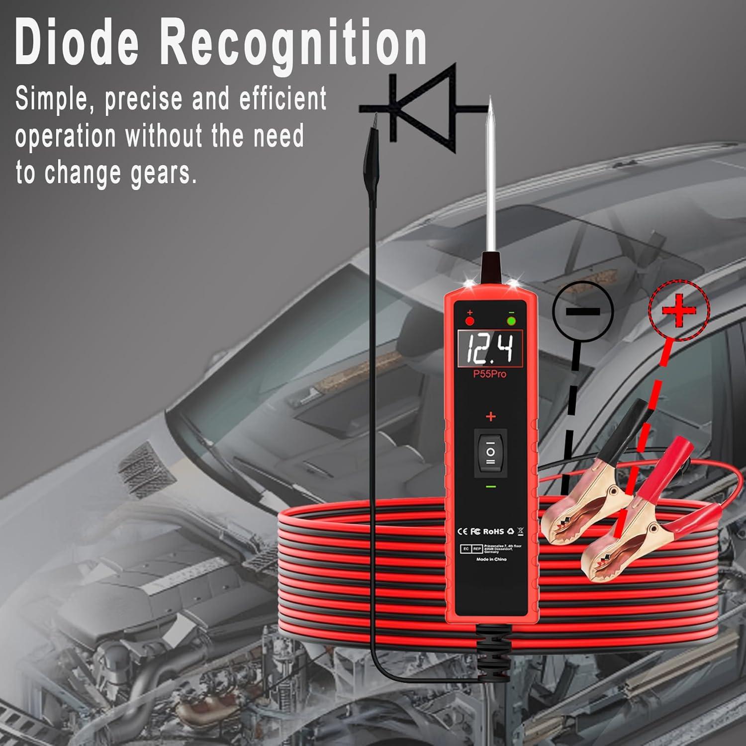 Probador de Circuito Automotriz Aottykro P55 Pro 6-30V Multifuncional