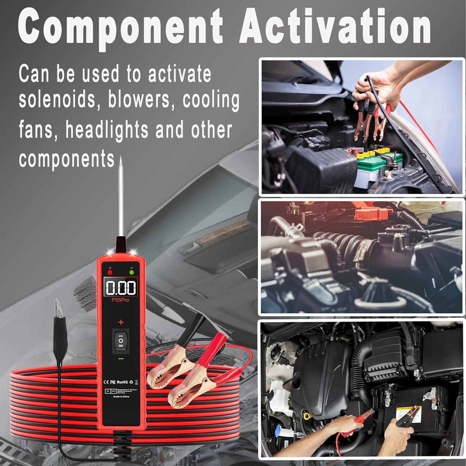 Probador de Circuito Automotriz Aottykro P55 Pro 6-30V Multifuncional