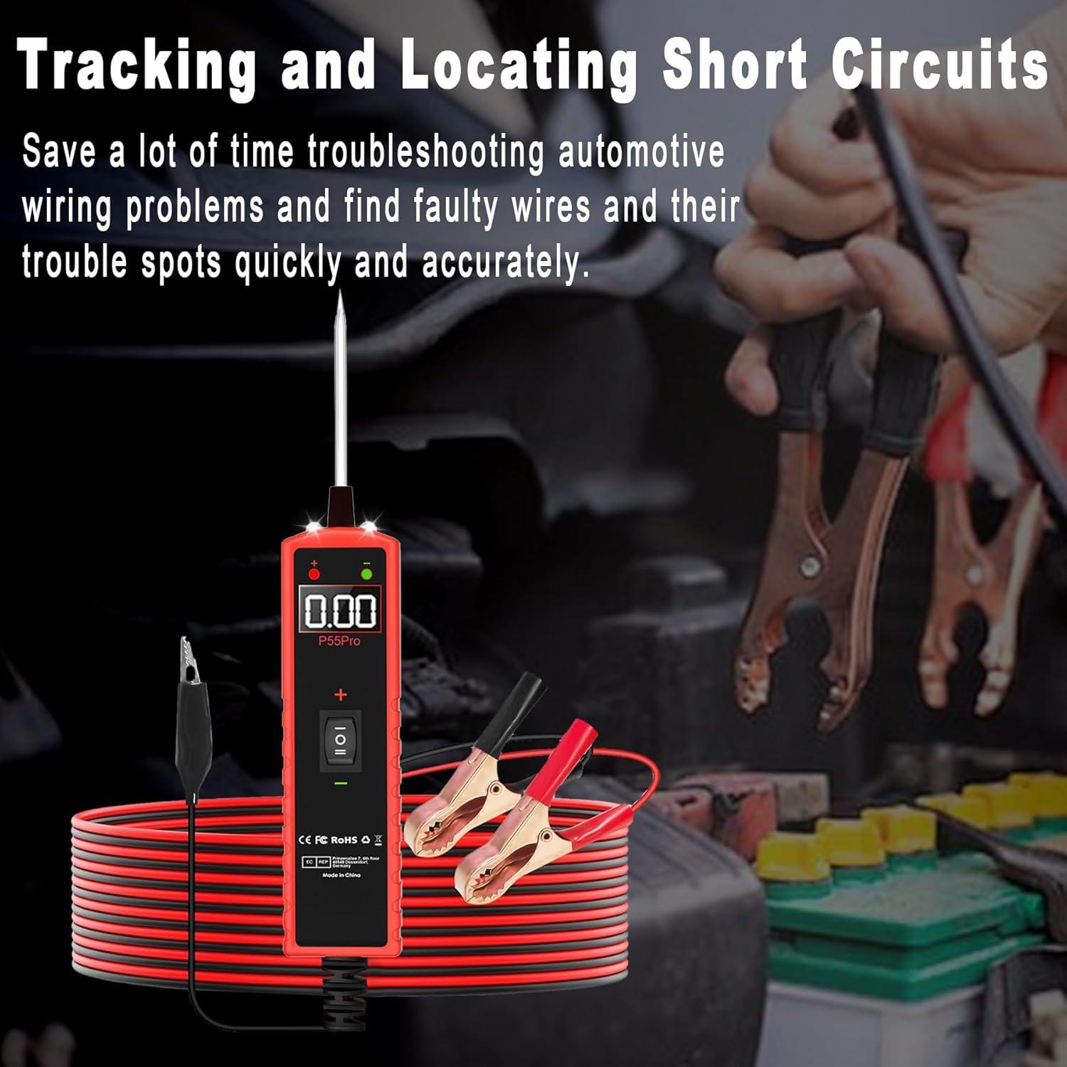 Probador de Circuito Automotriz Aottykro P55 Pro 6-30V Multifuncional