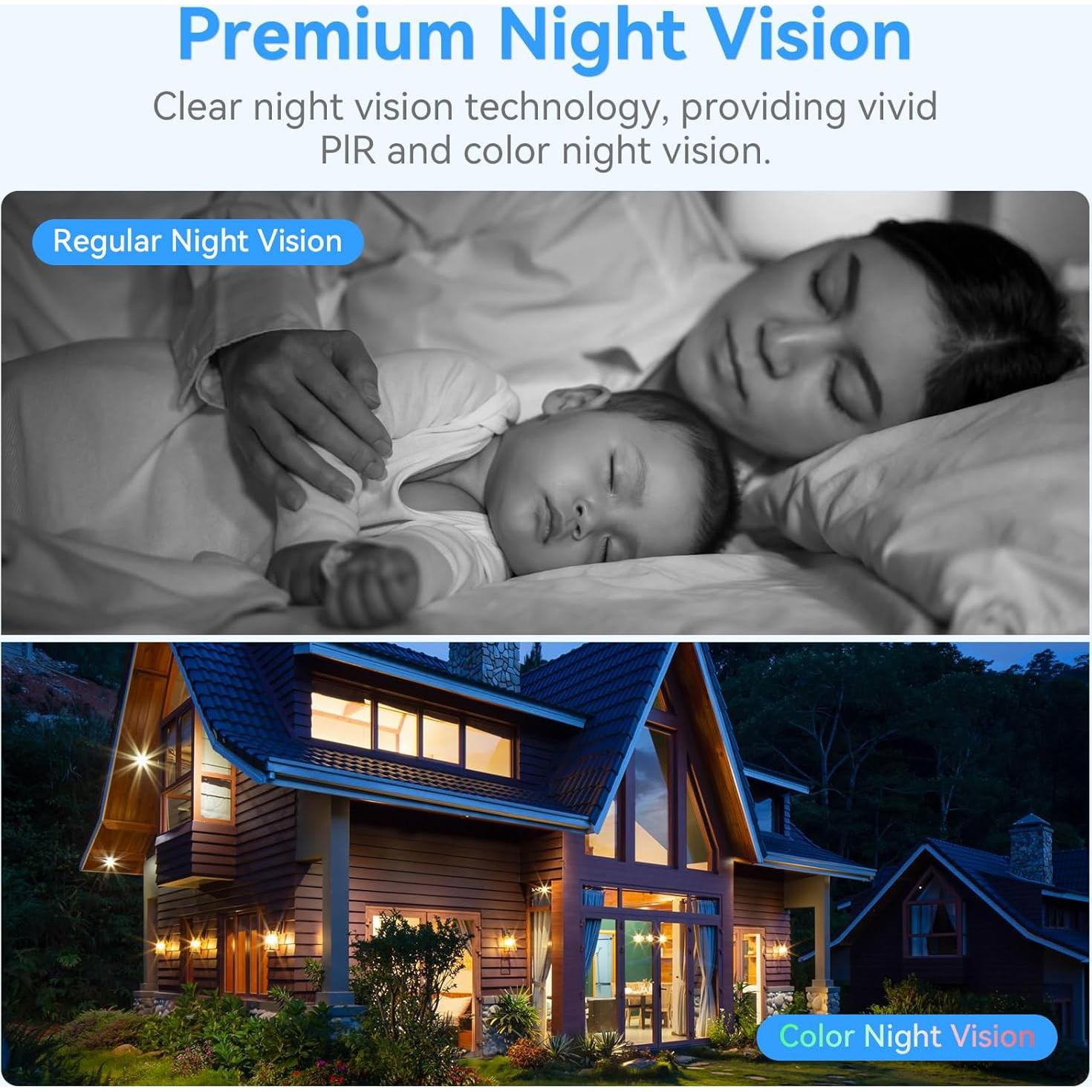 Cámara de Seguridad Inalámbrica 2K HD Vicohome - 2 Paquete