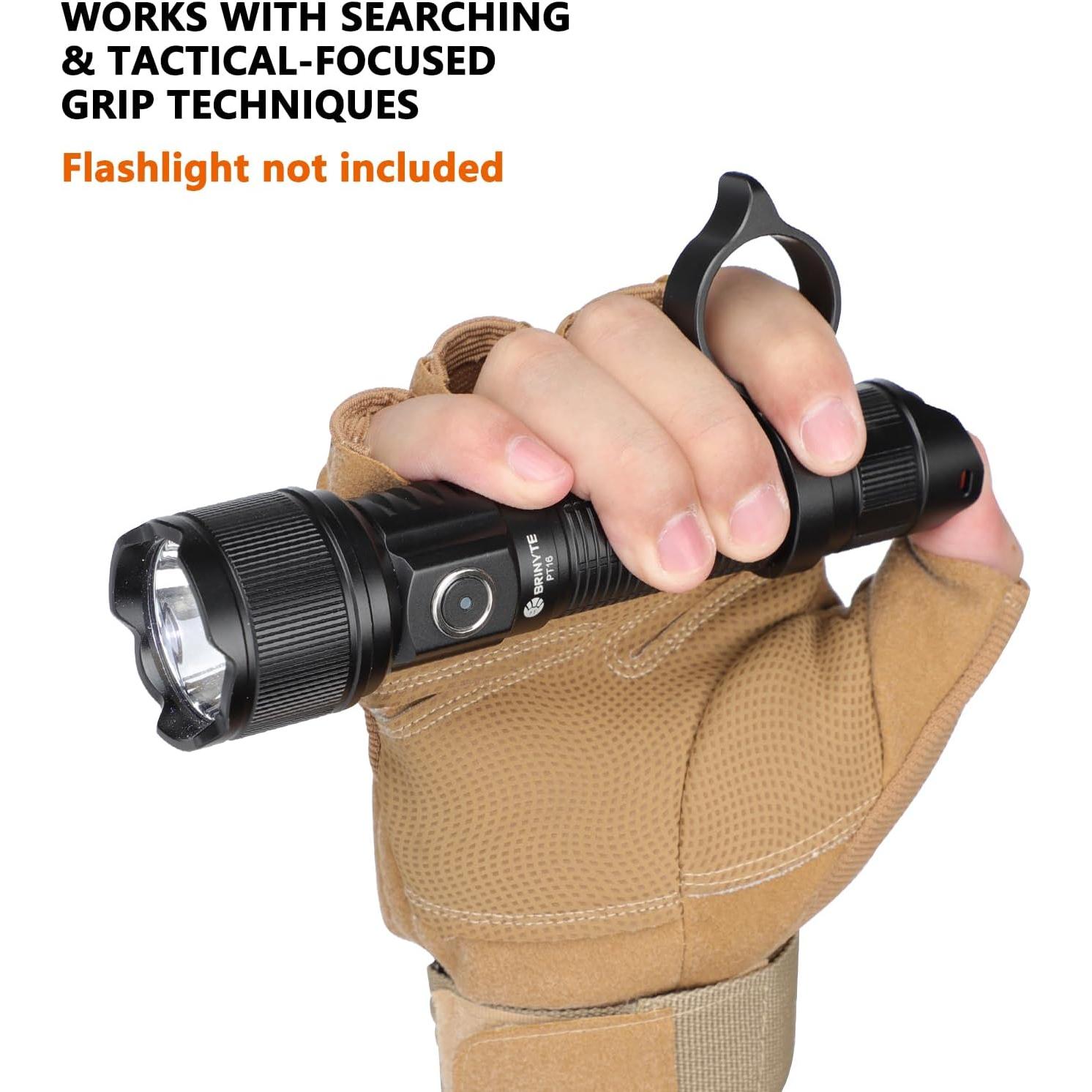 Anillo Táctico Brinyte para Linterna PT16 - Agarre Mejorado