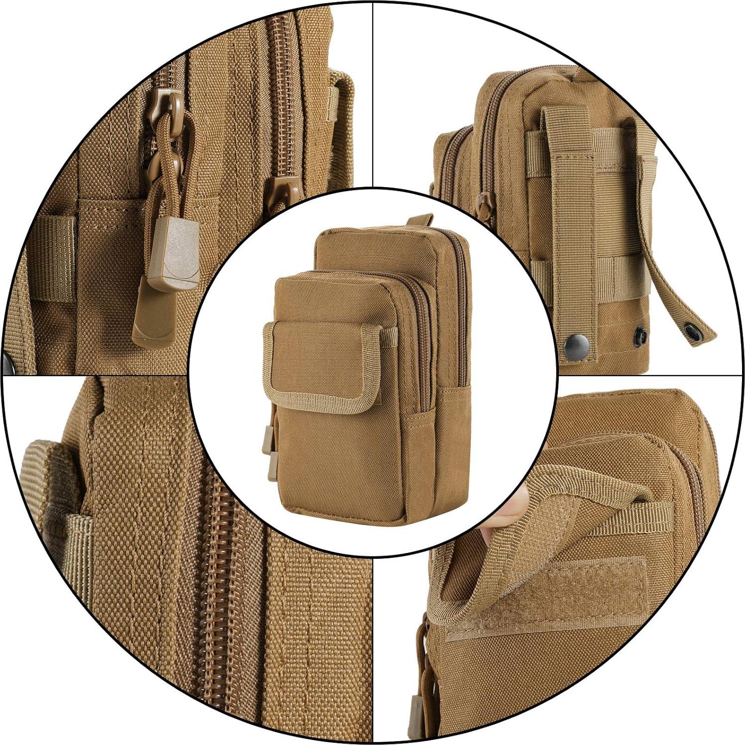 Paquete de 2 Bolsas Molle FRTKK Compactas Resistentes al Agua