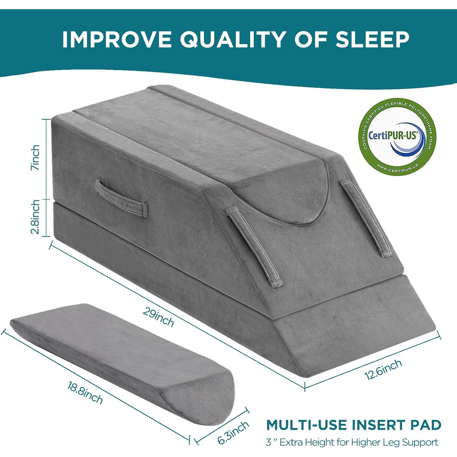 Almohada Elevadora de Piernas UBBCARE Espuma Viscoelástica Ajustable