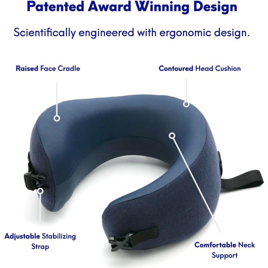 Almohada de Viaje Ergonómica C CUSHION LAB Azul Atlántico