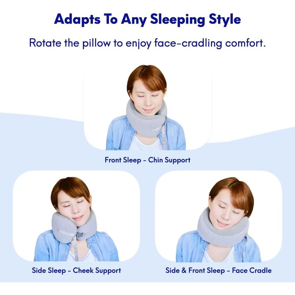 Almohada de Viaje Ergonómica C CUSHION LAB Azul Atlántico