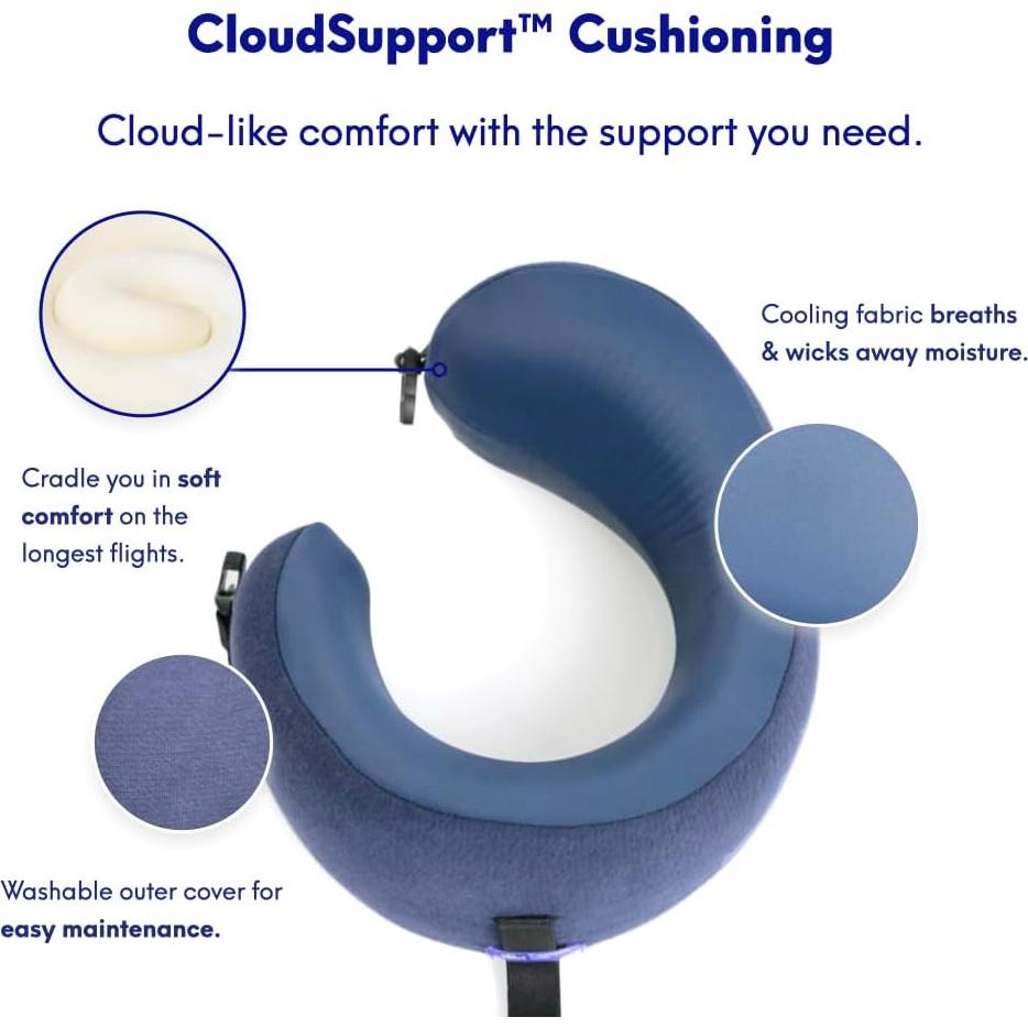 Almohada de Viaje Ergonómica C CUSHION LAB Azul Atlántico
