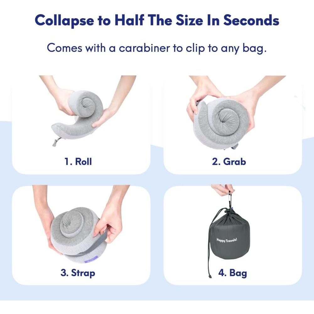 Almohada de Viaje Ergonómica C CUSHION LAB Azul Atlántico