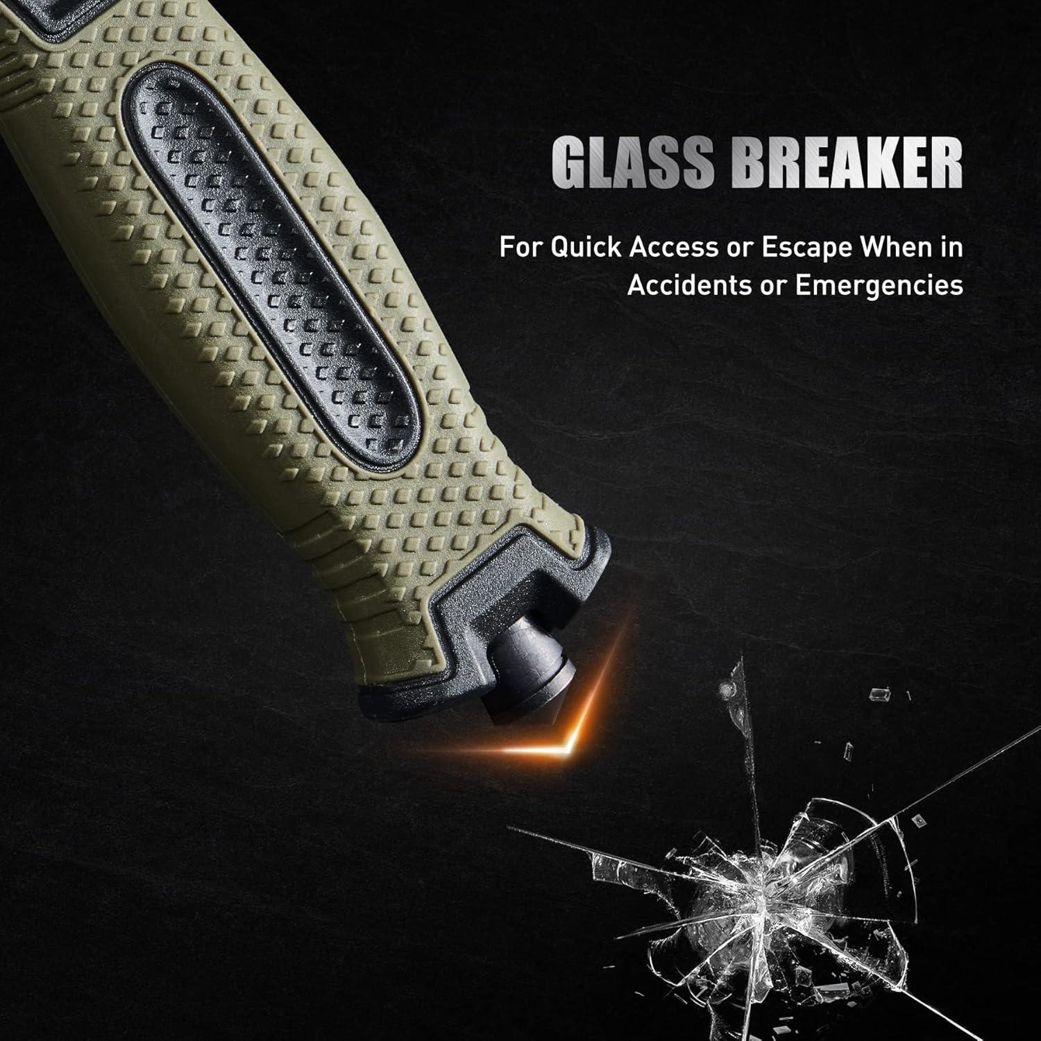 Cuchillo Táctico Leopcito 25 cm Acero Inoxidable Verde