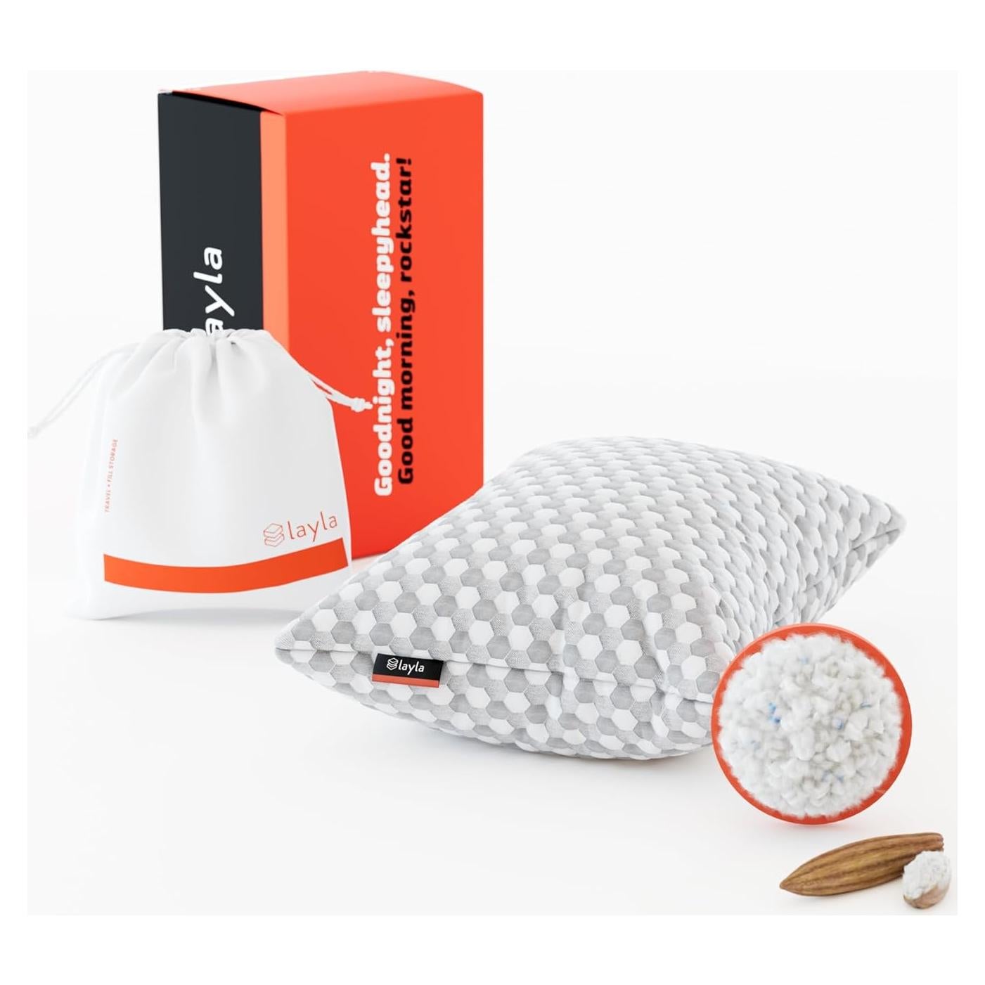 Almohada Ajustable Layla Sleep de Kapok - Reina, Fresca y Ergonómica