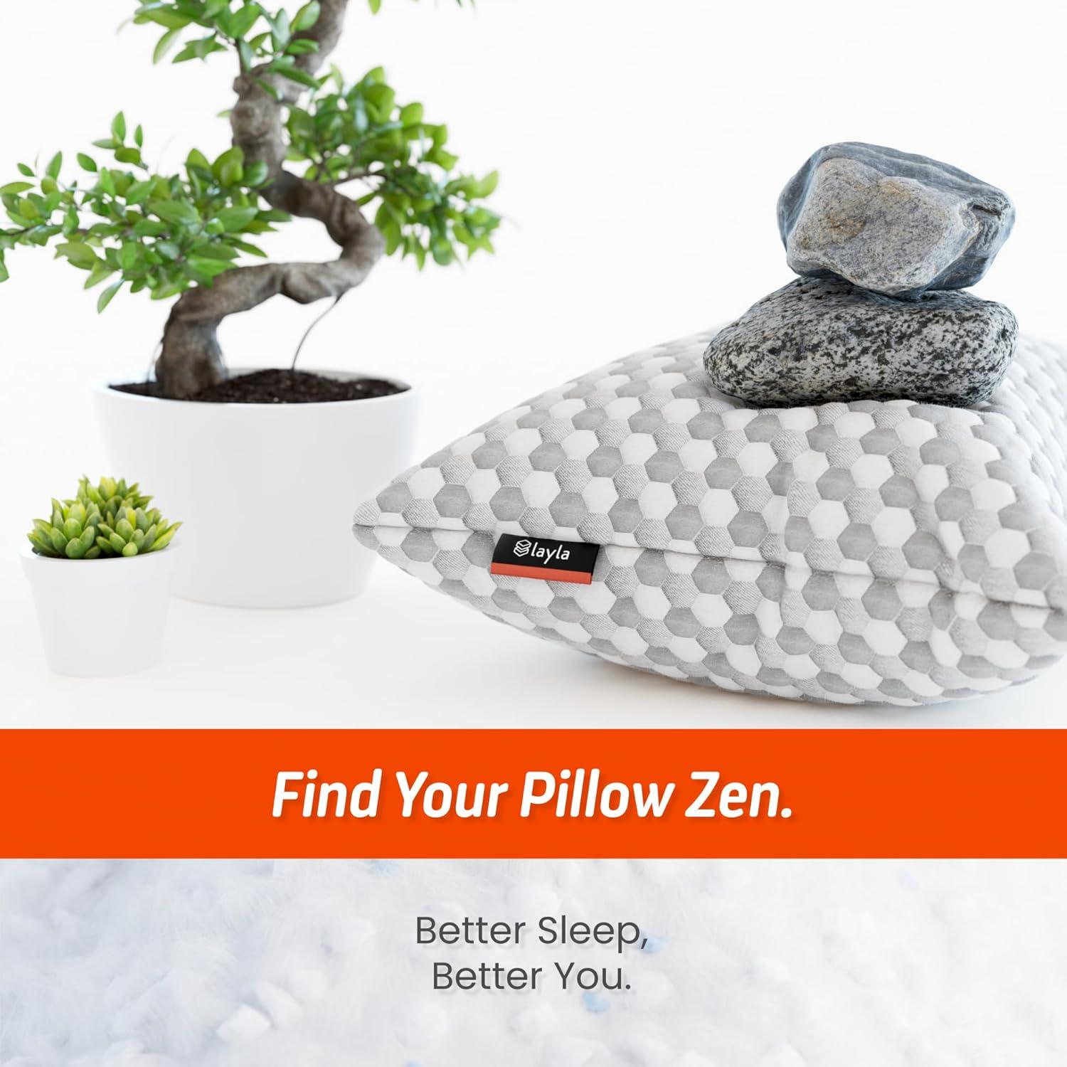 Almohada Ajustable Layla Sleep de Kapok - Reina, Fresca y Ergonómica