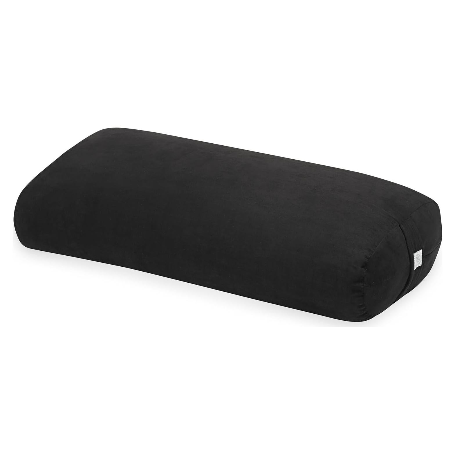 Cojín de Soporte para Yoga Gaiam Bolster Rectangular Negro