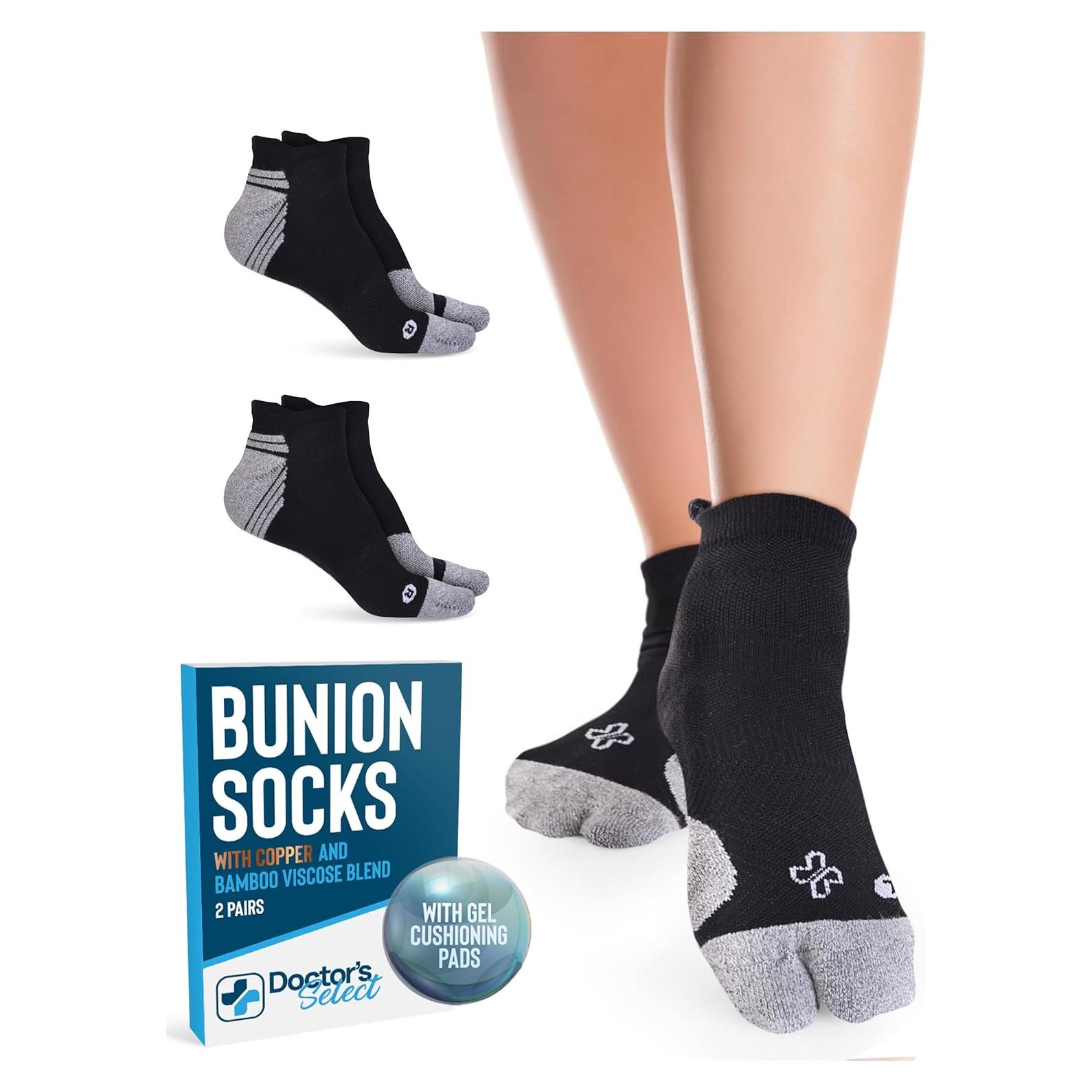 Calcetines para Juanetes Doctor's Select 2 Pares Unisex - Alivio con Cobre