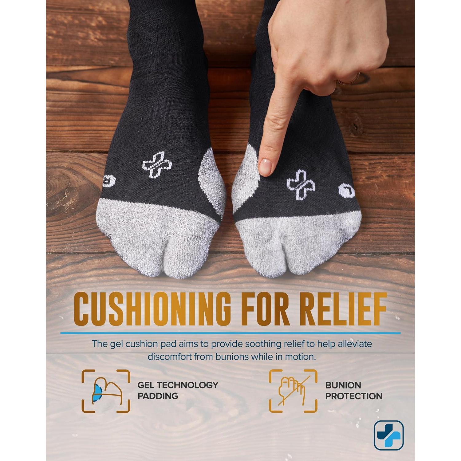 Calcetines para Juanetes Doctor's Select 2 Pares Unisex - Alivio con Cobre