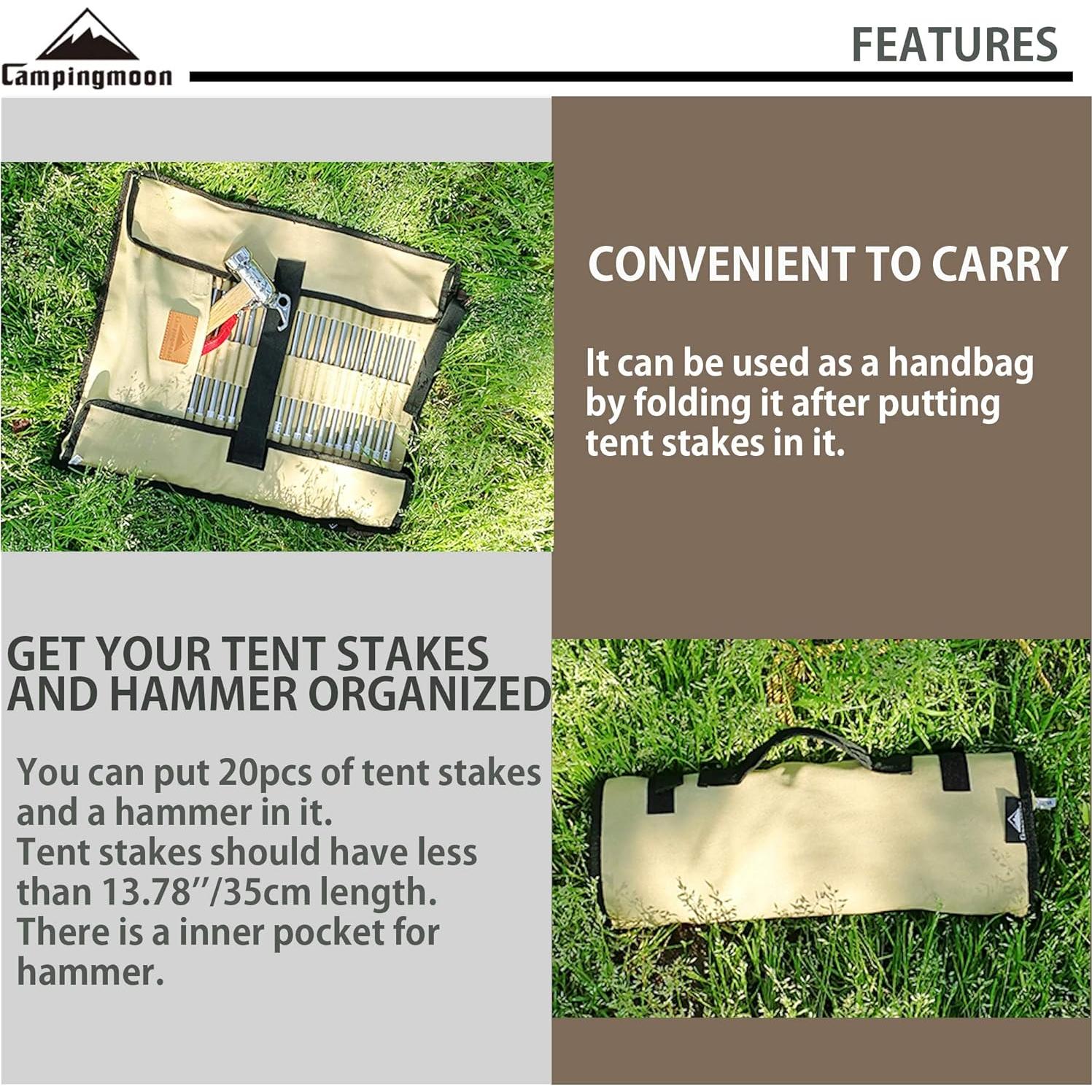 Bolsa de Almacenamiento Camping Moon para Estacas de Tienda