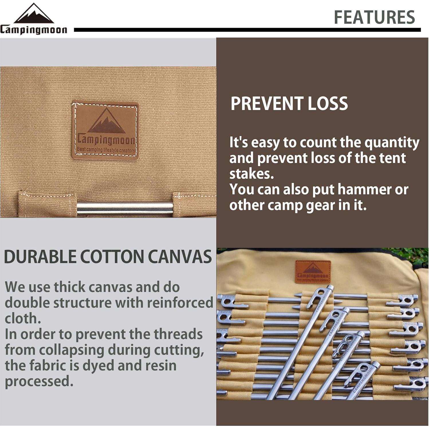 Bolsa de Almacenamiento Camping Moon para Estacas de Tienda