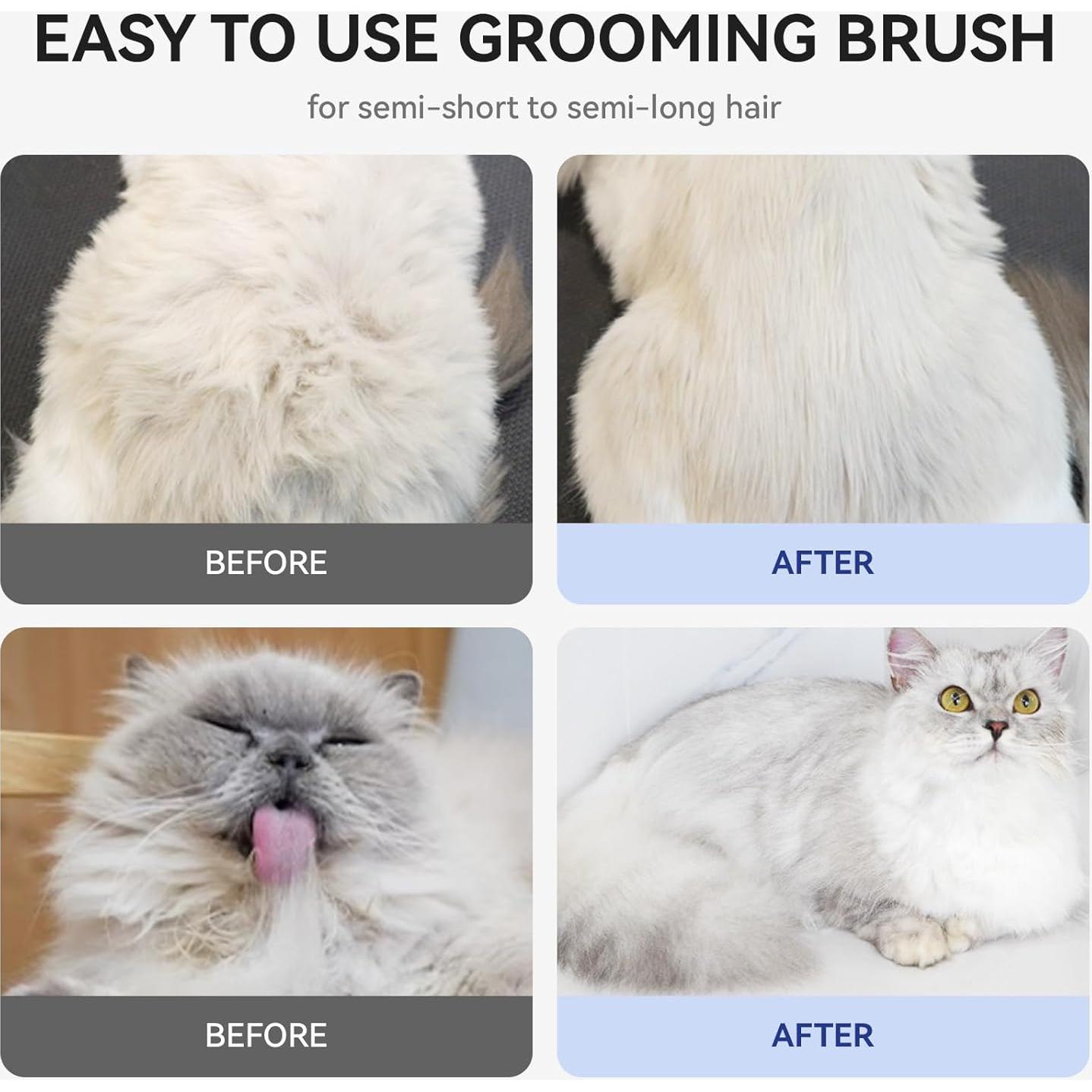 Cepillo Deshedding para Mascotas Aumuca Azul 10x5x20cm