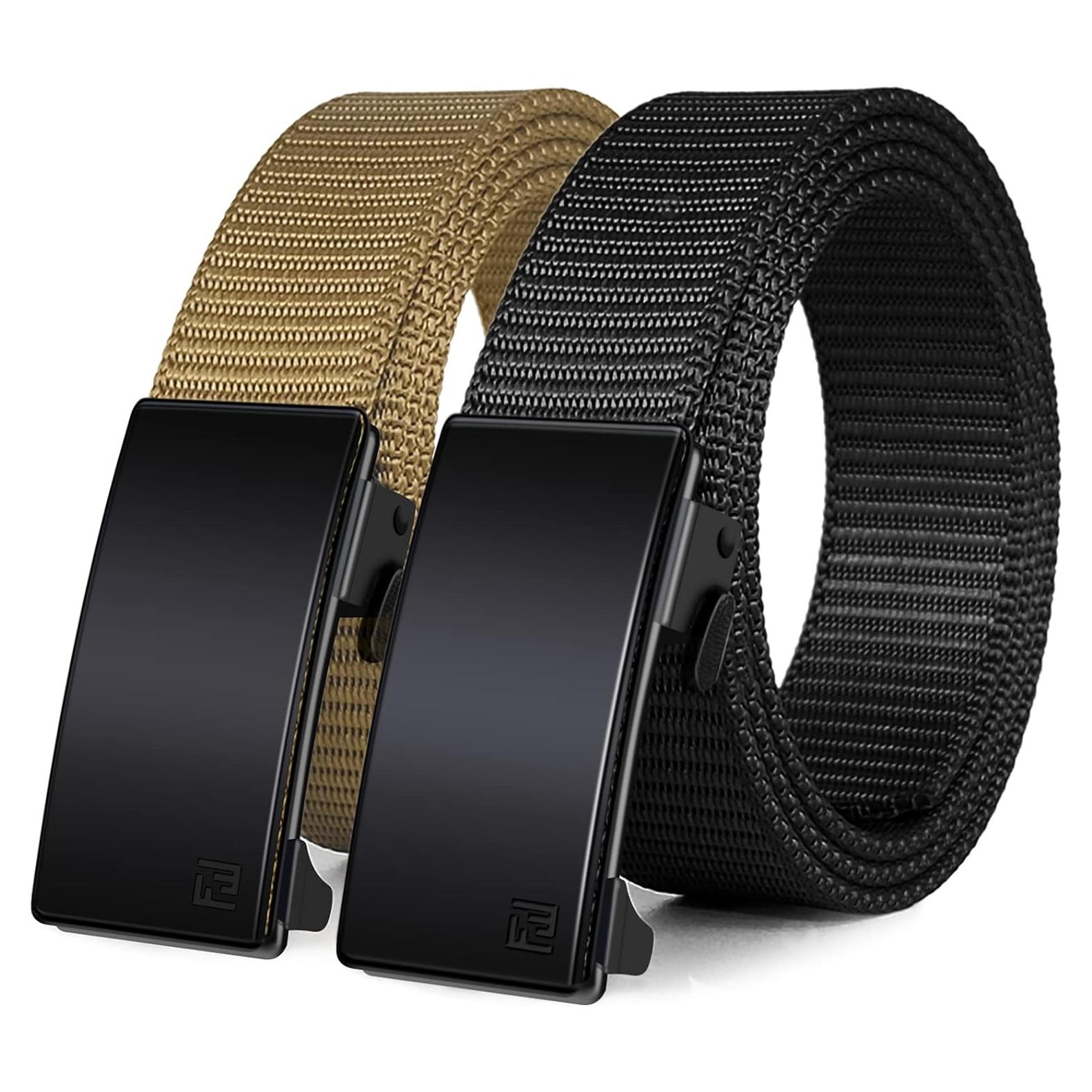 Cinturones de Golf WONDAY 2 Pack Nylon Ajustable para Hombres