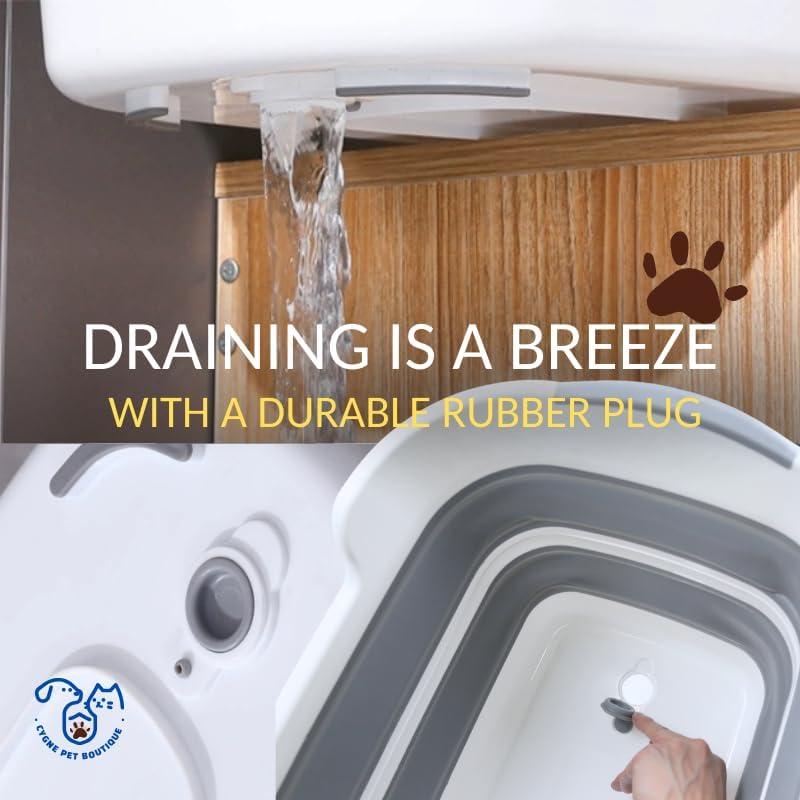 Bañera Plegable para Perros CYGNE con Drenaje 60x40cm