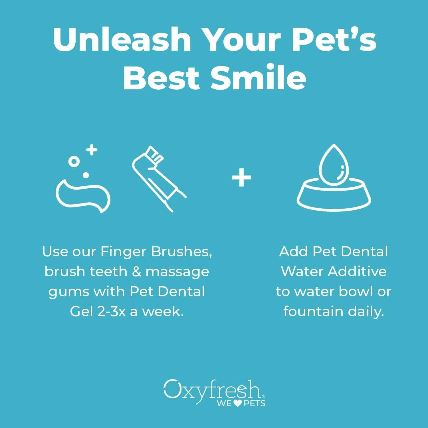 Kit Dental Oxyfresh para Perros y Gatos - Aliento Fresco y Dientes Limpios