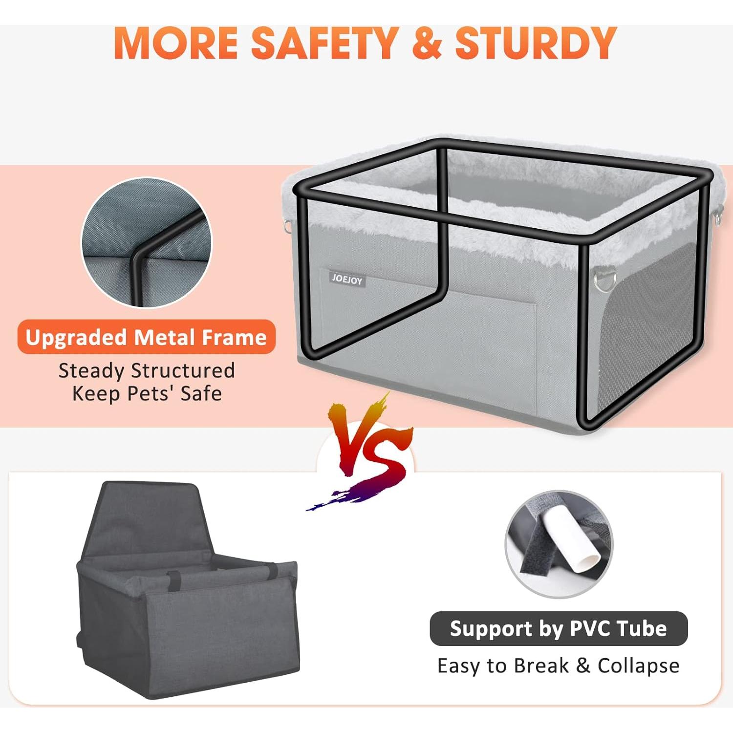 Asiento Elevador para Perros JOEJOY Gris - Soporta hasta 9 kg