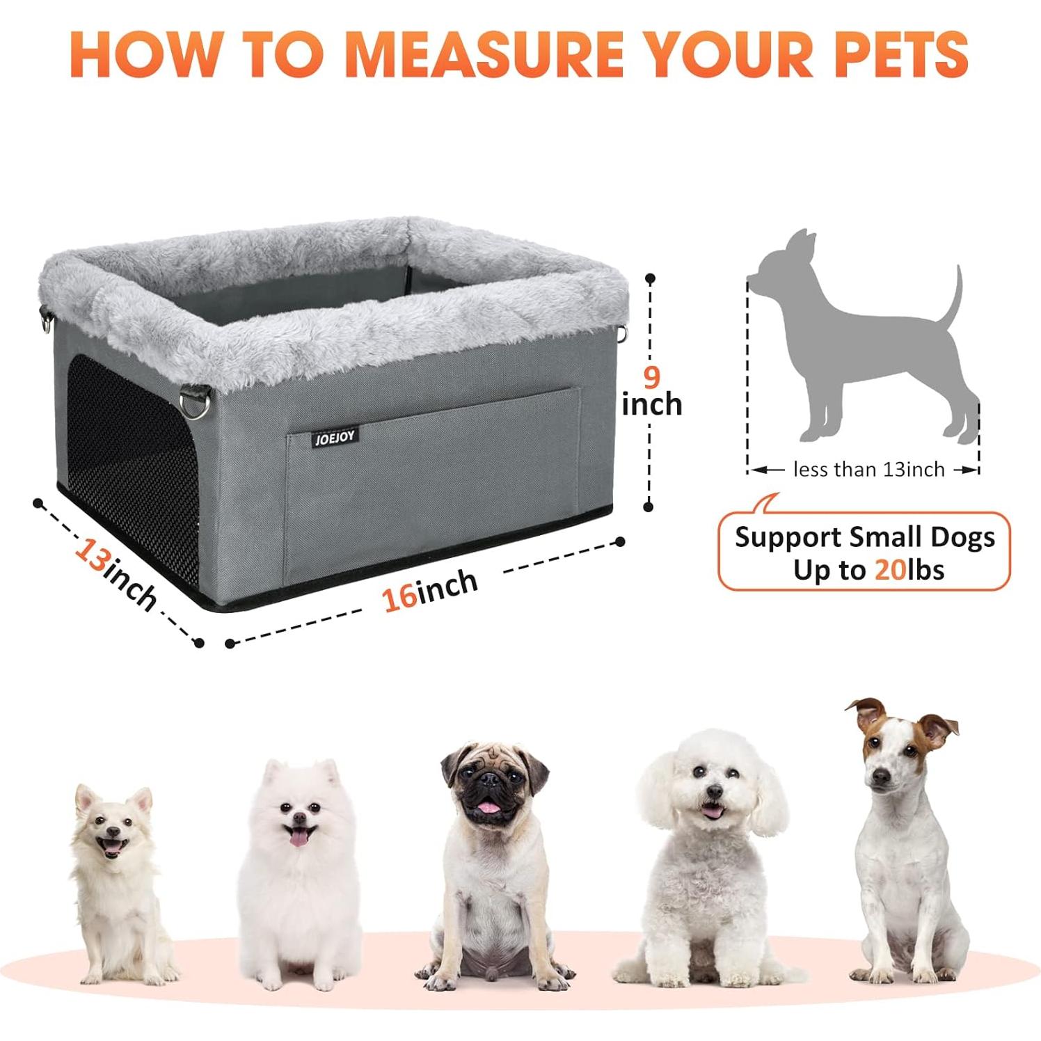 Asiento Elevador para Perros JOEJOY Gris - Soporta hasta 9 kg