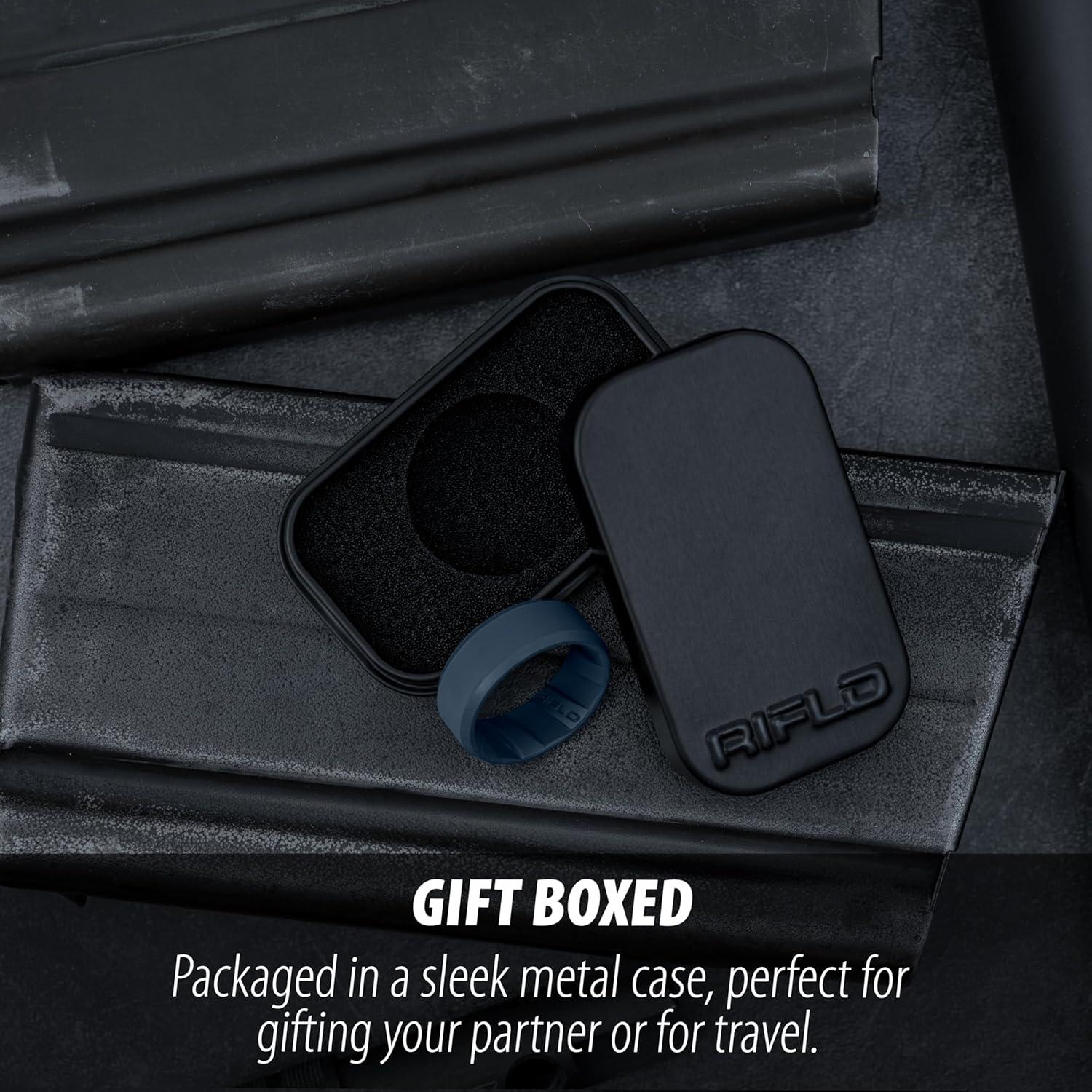 Anillo de Silicona RIFLD para Hombres Azul 12 - Impermeable