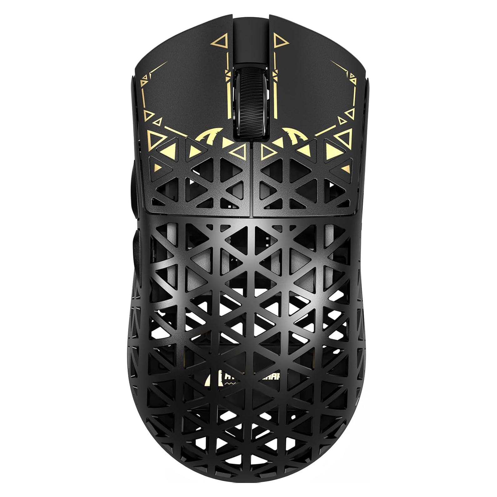 ATTACK SHARK R5Ultra 8K Carbon Fiber Wireless Gaming Mouse with 42000 DPI -PAW3950 MAX Sensor -39g Ultra-Lightweight-Nordic 52840 MCU Chip-Wired/BT/2.4GHz Wirelss Programmable Mouse for PC/Mac (Black)