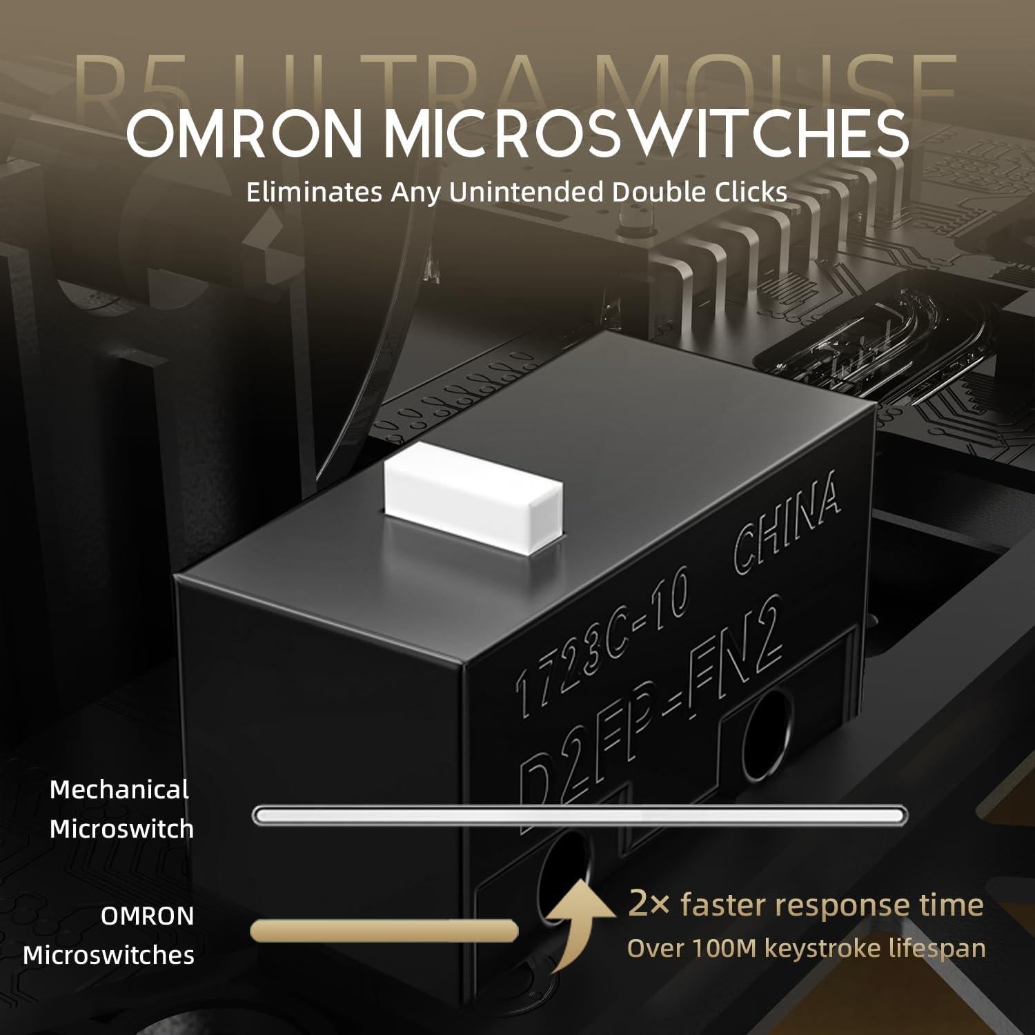 ATTACK SHARK R5Ultra 8K Carbon Fiber Wireless Gaming Mouse with 42000 DPI -PAW3950 MAX Sensor -39g Ultra-Lightweight-Nordic 52840 MCU Chip-Wired/BT/2.4GHz Wirelss Programmable Mouse for PC/Mac (Black)