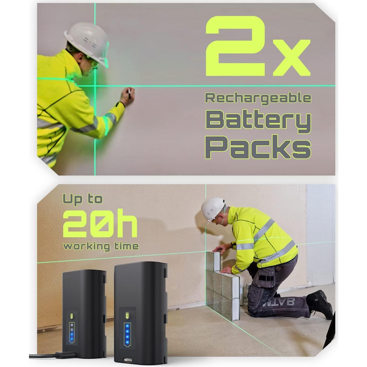 Nivel Láser 3D Autonivelante LASGOO LG-3D Verde 100m