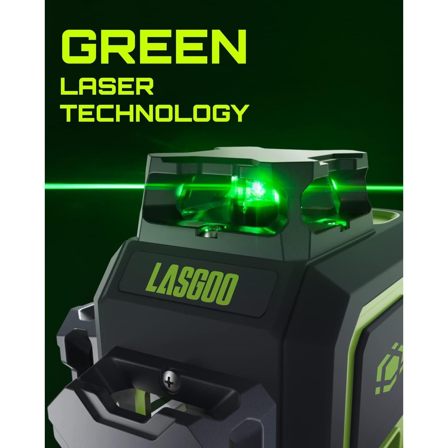 Nivel Láser 3D Autonivelante LASGOO LG-3D Verde 100m