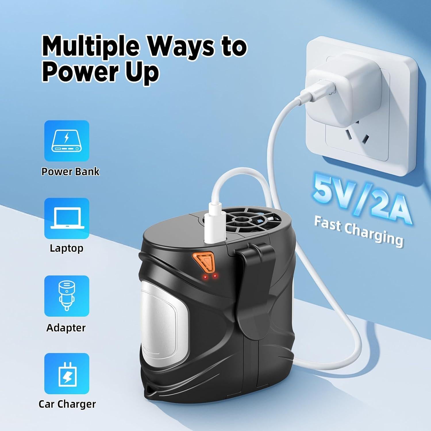 Ventilador de Cintura Portátil ABIBO Y6 6000mAh 6 Velocidades