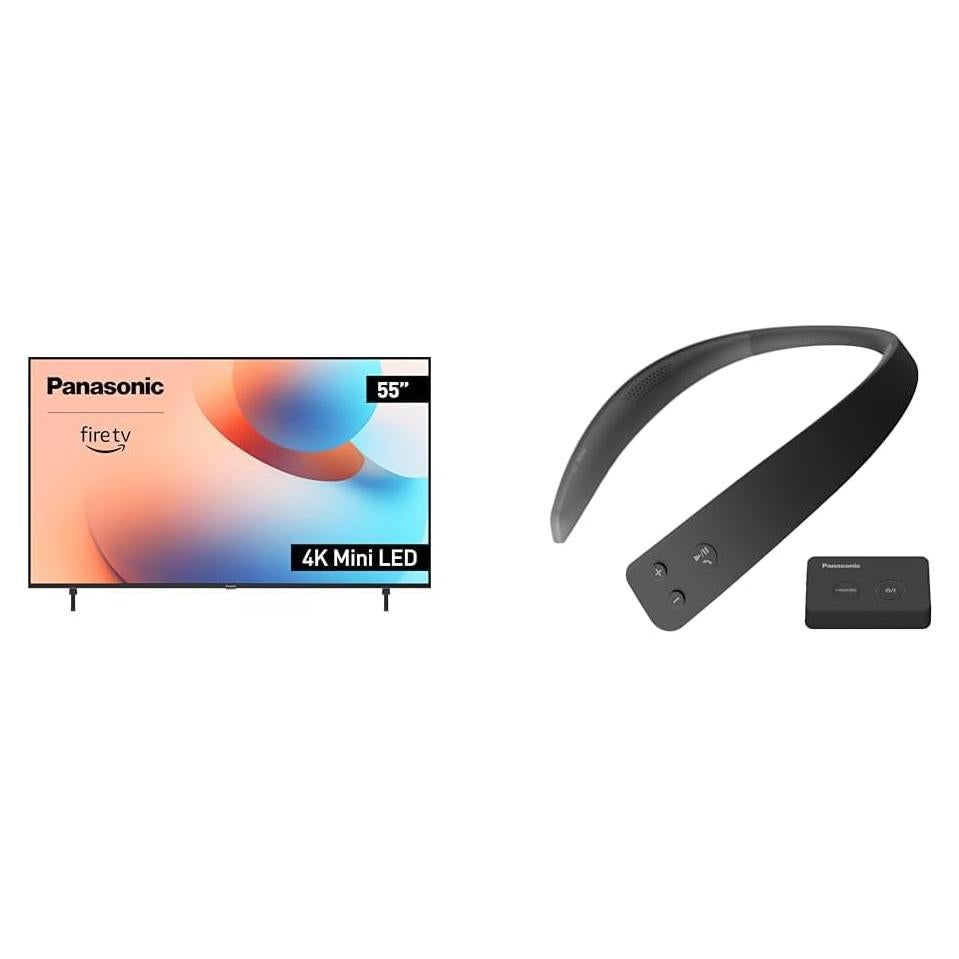 Panasonic 55" 4K Mini LED Smart TV with Neck Speaker, Hands-Free Calling, 144Hz Refresh Rate