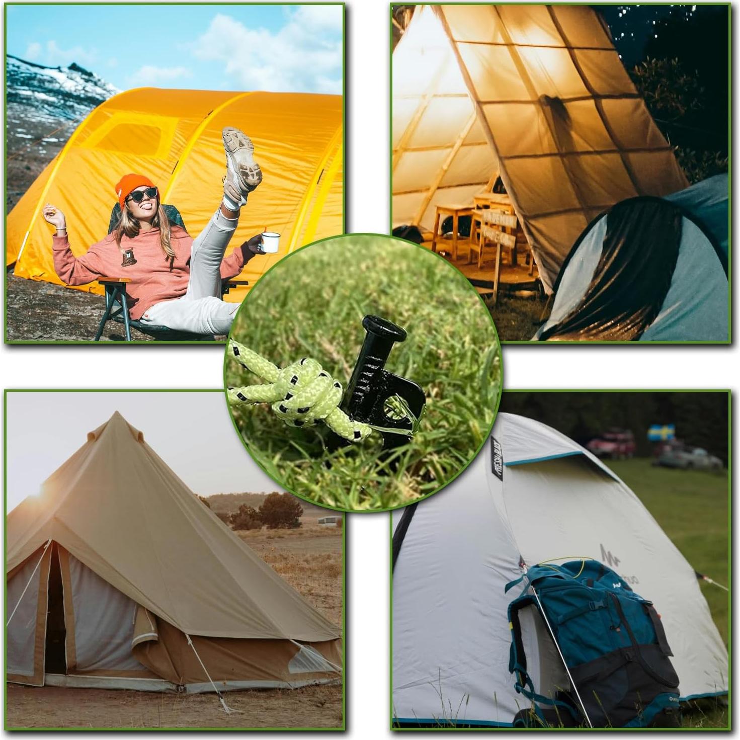 Estacas para Tienda AYAMAYA 6 PCS Acero 25,4 cm con Bolsa