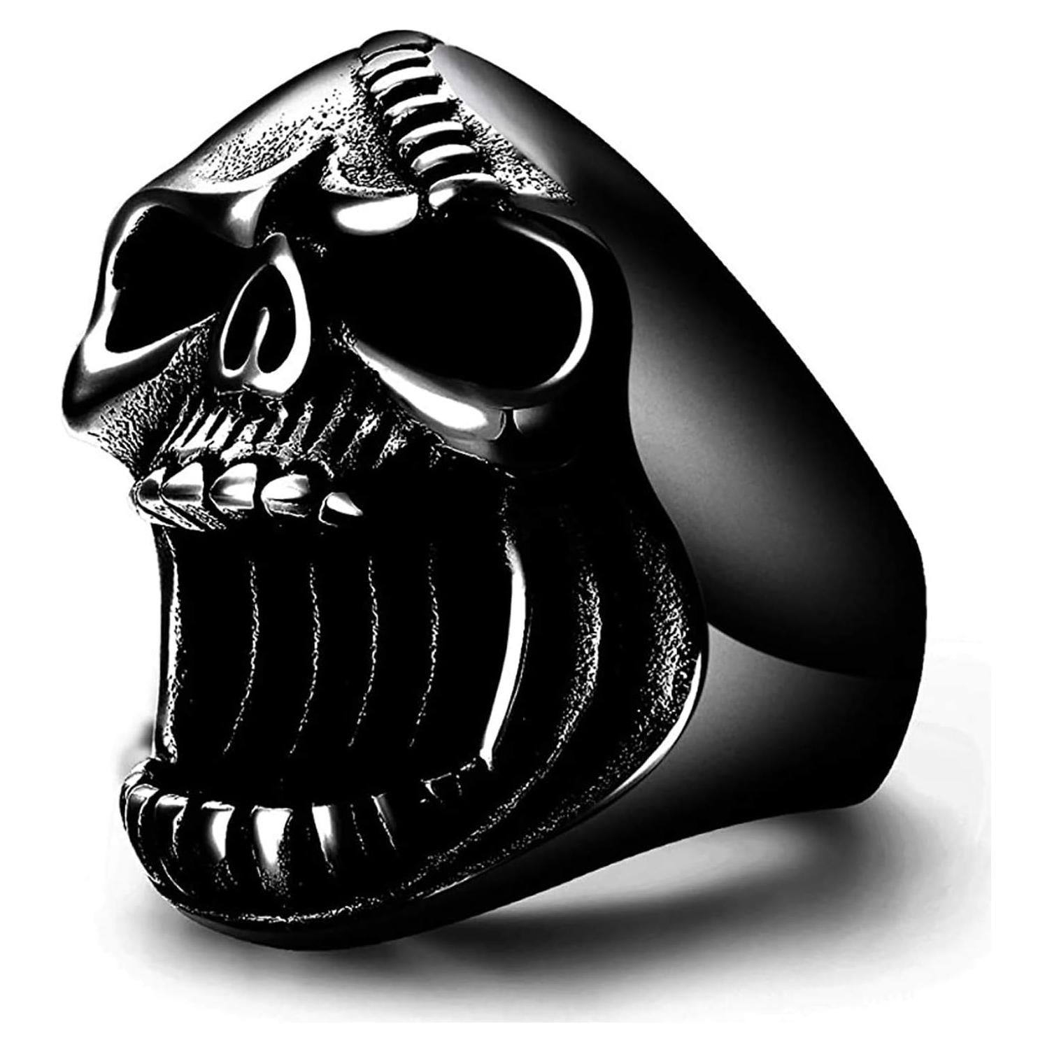 Anillo Abrebotellas Calavera LAOYOU para Hombres - Acero Inoxidable