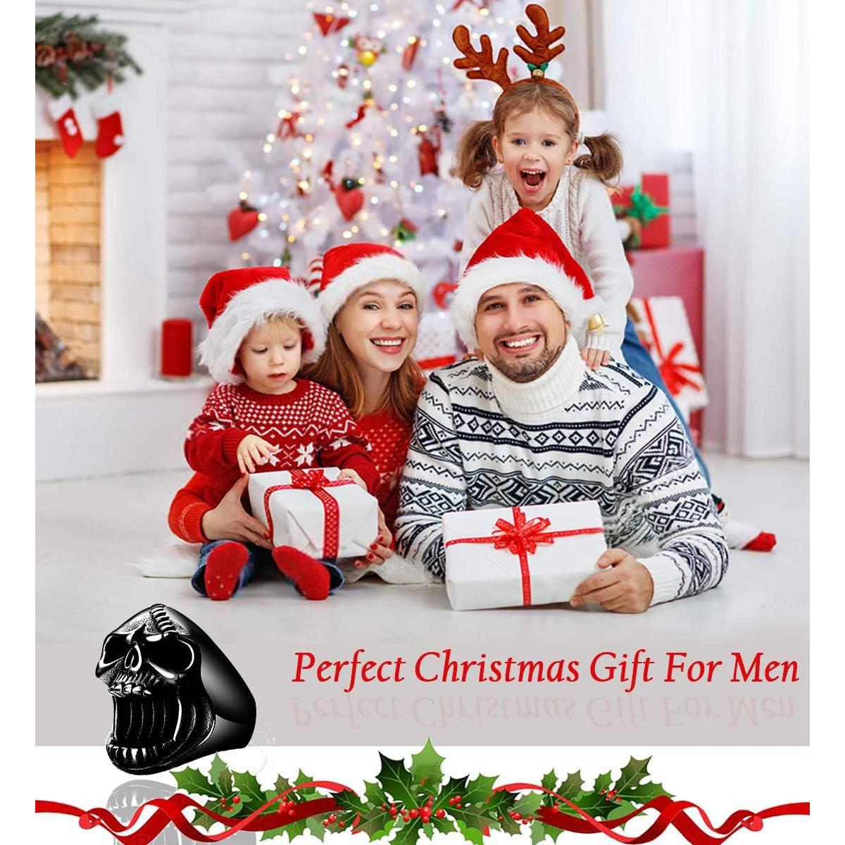 Anillo Abrebotellas Calavera LAOYOU para Hombres - Acero Inoxidable