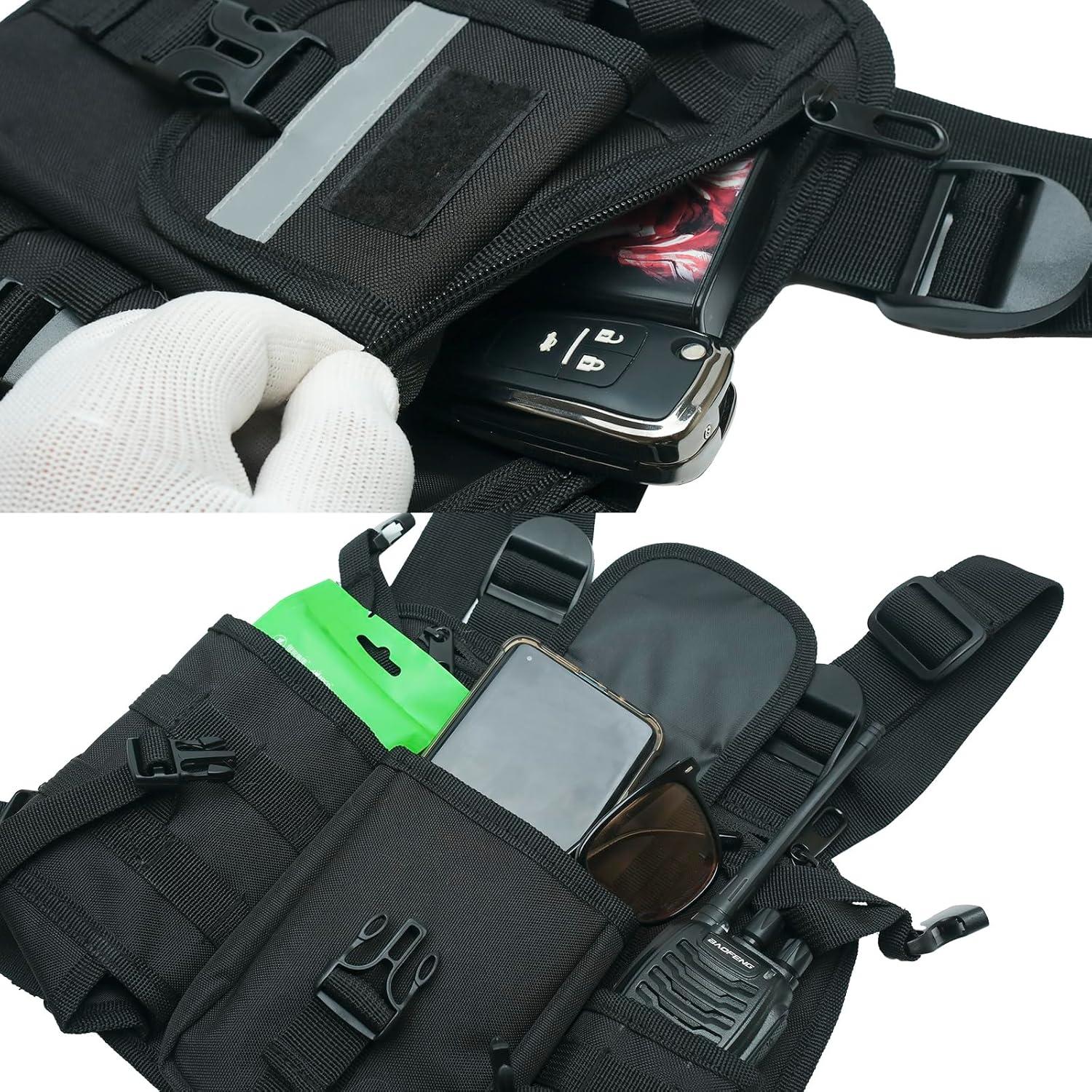 Arnés de Pecho para Walkie Talkie TDYU con Bolsa Ajustable