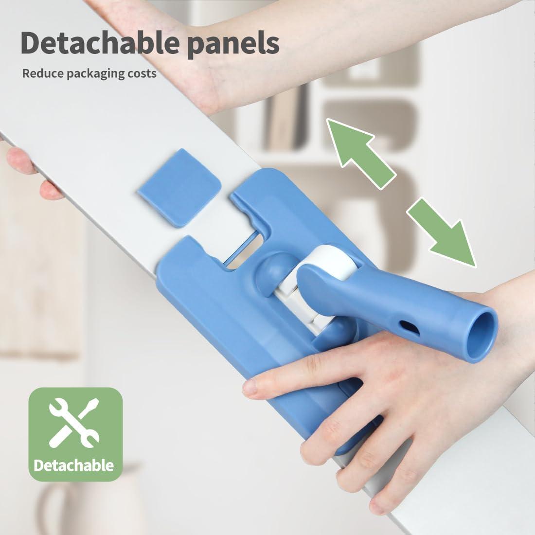 Mopa plana de microfibra CQT 61 cm con 4 almohadillas lavables