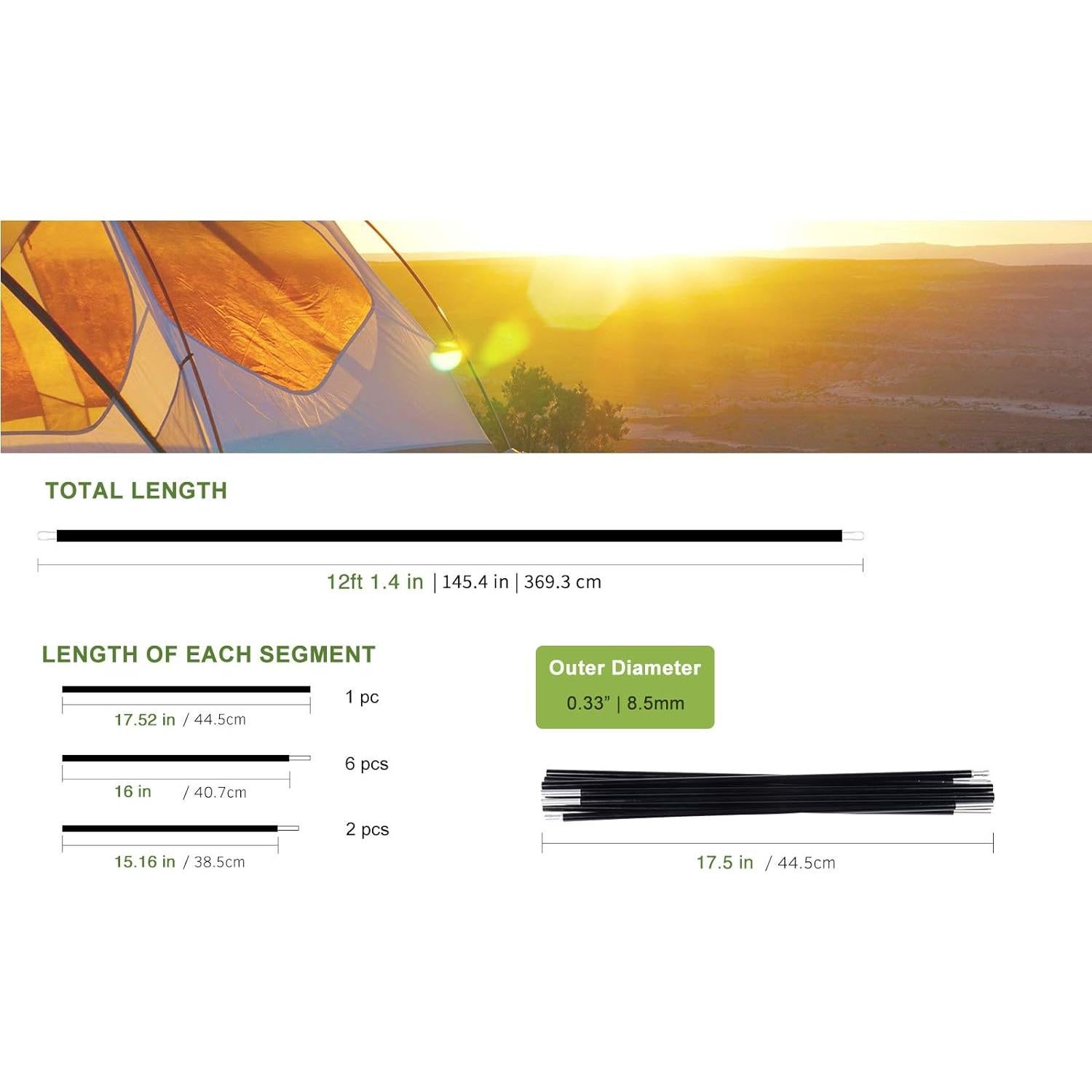 Poste de Tienda Aluminio BRILLIANCE4U 369.3 cm Negro