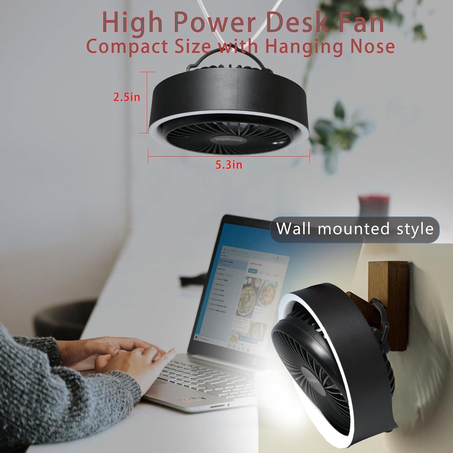 Ventilador de Escritorio Pequeño Digibond 3000mAh Silencioso