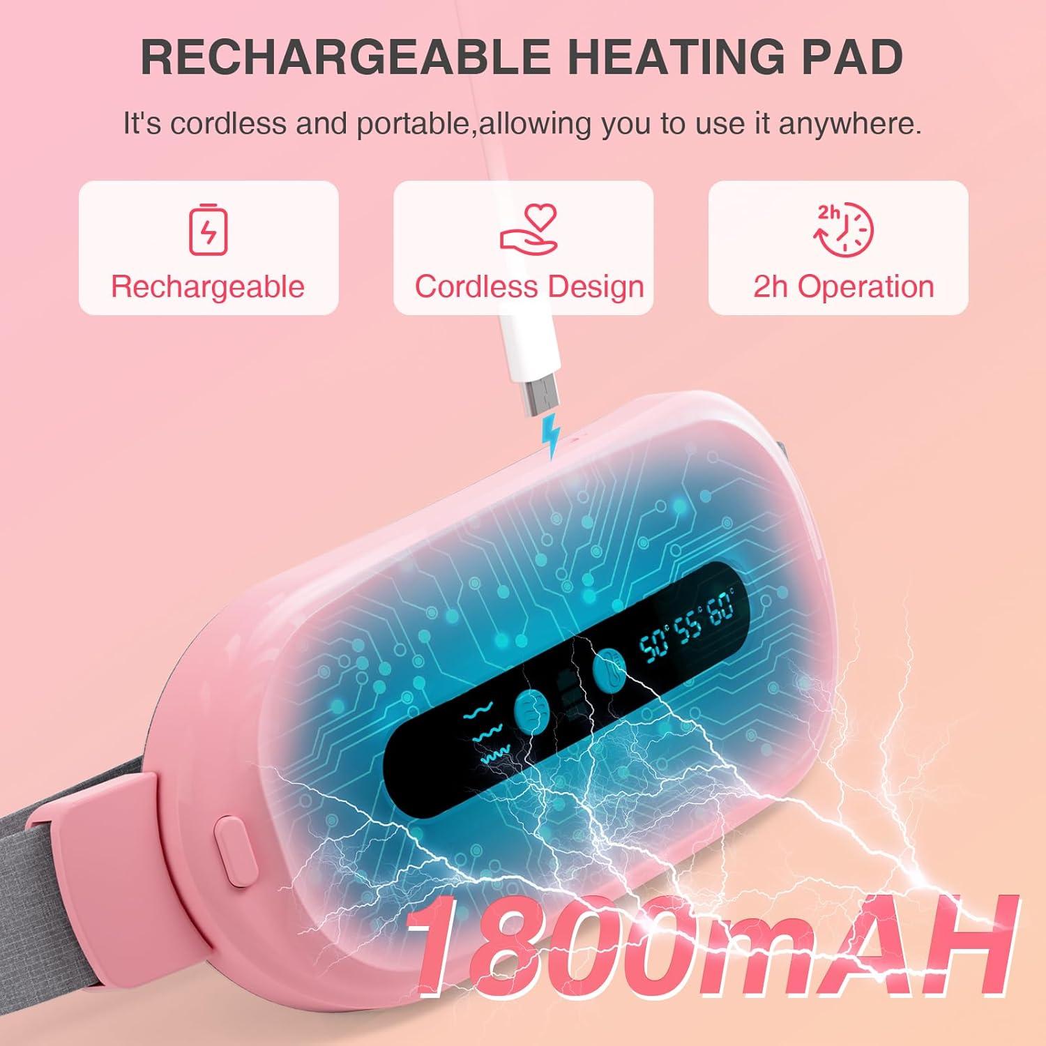 Almohadilla Calentadora Inalámbrica ERROWIN Rosa 3 Niveles